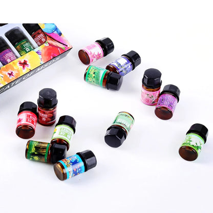 12/36 PCS Natural Water Soluble Fragrance Essential Oil Aromatherapy Furnace Humidifier Essential Oil Set 3ML