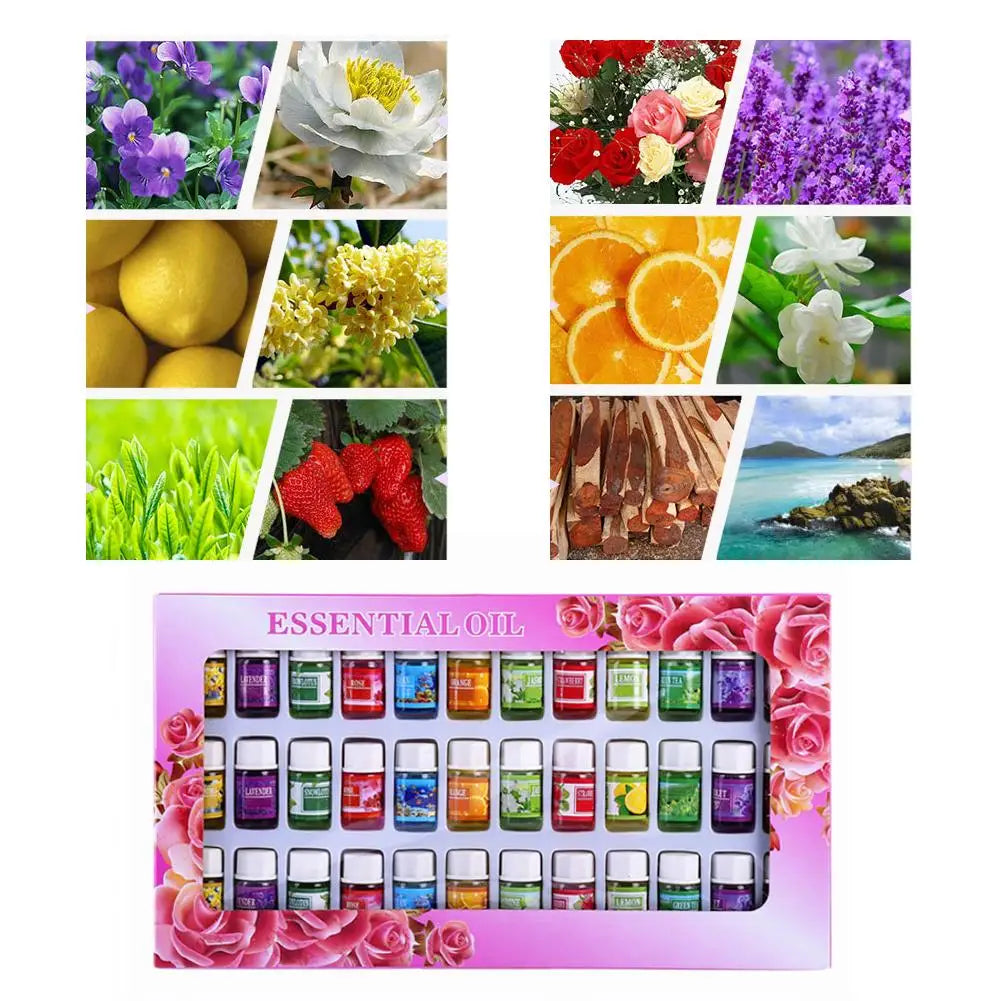 12/36 PCS Natural Water Soluble Fragrance Essential Oil Aromatherapy Furnace Humidifier Essential Oil Set 3ML