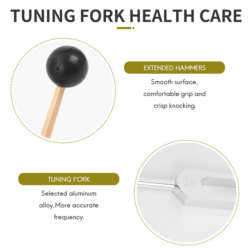 Trending Now Tuning Fork 528C 528HZ Tuner with Mallet Set for DNA Repair Healing Nervous System Testing Tuning Fork Health Care