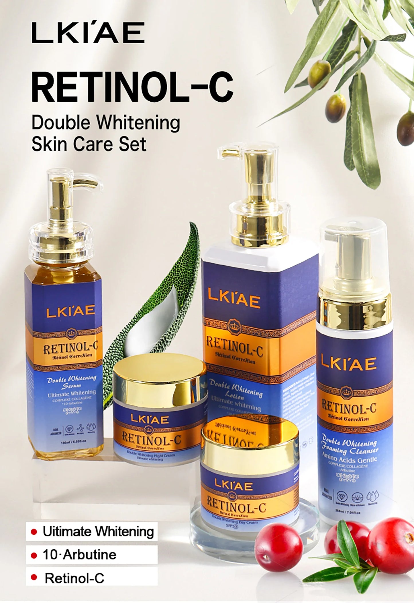 alike Supplier Custom Beautiful Skin Retinol Natural Lightening Body Korean Cosmetic Set For Skin Care