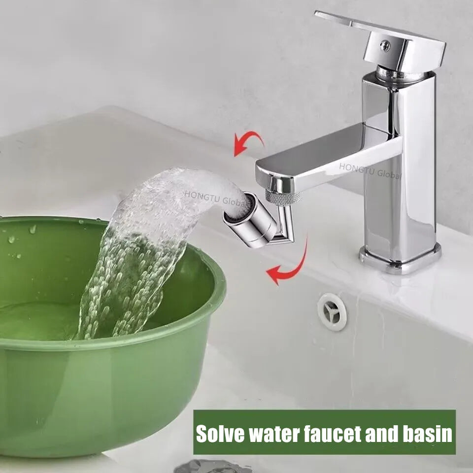 Metal 720° Universal Kitchen Faucet Spray Head Aerator Bathroom Tap Rotate Faucet Bubbler Saving Water Tap Nozzle Extender