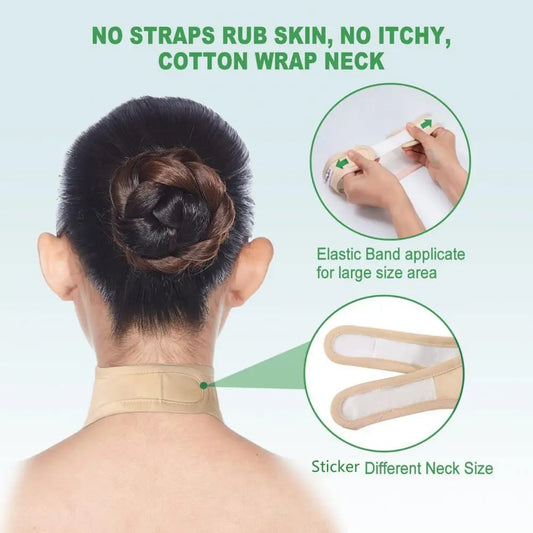 Castor Oil Neck Pack Elastic Band Compress Pad Neck Care Painless Improve Sleep Essential Oil Conditioning Neck Wrap Health Care