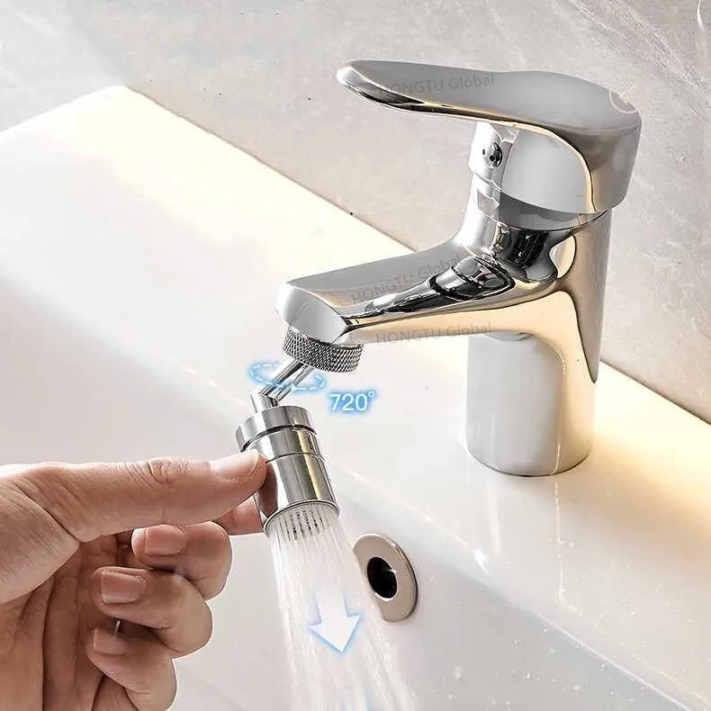 Metal 720° Universal Kitchen Faucet Spray Head Aerator Bathroom Tap Rotate Faucet Bubbler Saving Water Tap Nozzle Extender