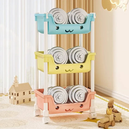 Toy Storage Trolley Bookshelf Snack Rack For Children Storage Organizer Bathroom Accessories Closet Organizer Kitchen Storage