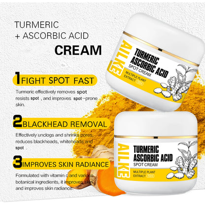 AILKE Organic Turmeric Skin Care Set, Brighten, Cleaning Skin, Reduce Acne, Whiten, Even Skin Tone, Improve Dry Skin