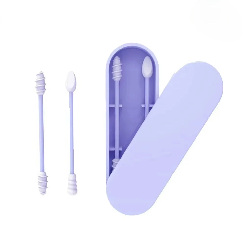 Silicone Swabs Ear Care Reusable Ear Cleaner Soft Silicone Ear Wax Removal Tool Earwax Remover for Adult Kid Beauty Health 2PCS