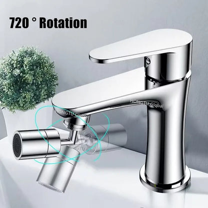 Metal 720° Universal Kitchen Faucet Spray Head Aerator Bathroom Tap Rotate Faucet Bubbler Saving Water Tap Nozzle Extender