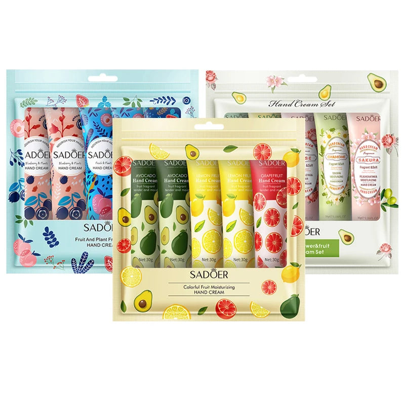 15pcs Avocado Sakura fragrant Hand Cream Sets Moisturizing Repair Anti Dry Nourishing Hands skincare Lotion Sets Hands Care