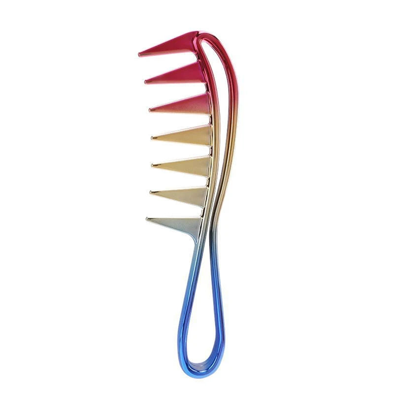 Hairdresser Portable Multi Color Wide Teeth Shark Plastic Hair Comb Detangler Curl Massage Hairdressing Brush Salon Styling Tool