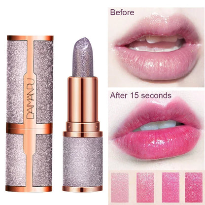 Jelly Lipstick Cosmetics Temperature Color Changing Glitter Lipstick Waterproof Longlasting Moisturizing Tint Sexy Lip Makeups