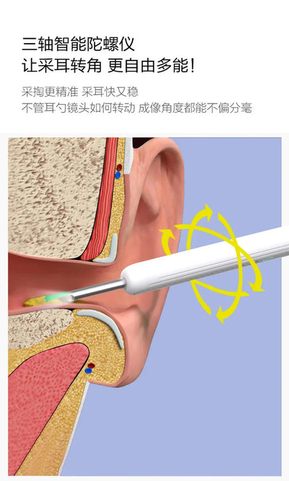 Wireless WiFi Ear Pick Otoscope Camera Borescope Luminous Ear Wax Cleaning Teeth Oral Inspection Health Care Ear Cleaner