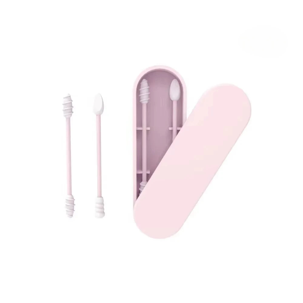 Silicone Swabs Ear Care Reusable Ear Cleaner Soft Silicone Ear Wax Removal Tool Earwax Remover for Adult Kid Beauty Health 2PCS