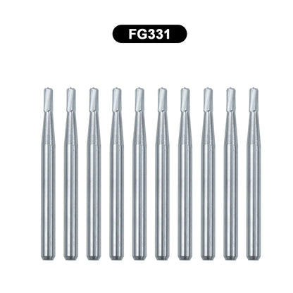 10Pcs/Box WellCK FG Bur Dental Carbide Burs Pear-Shaped Type Dia 1.6mm For High Speed Tungsten Steel Burs FG330 FG556 FG245 FG34