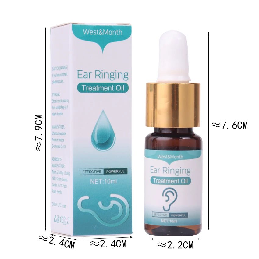 1PC Tinnitus Oil For Improved Ear Health Hearing Ear Ringing Drops Alleviate Deafness Tinnitus Itching Earache