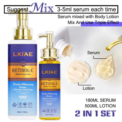 alike Supplier Custom Beautiful Skin Retinol Natural Lightening Body Korean Cosmetic Set For Skin Care