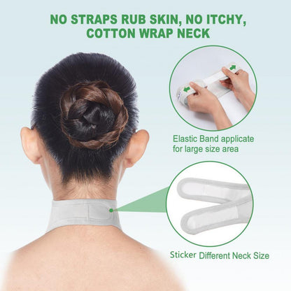 Castor Oil Neck Pack Elastic Band Compress Pad Neck Care Painless Improve Sleep Essential Oil Conditioning Neck Wrap Health Care