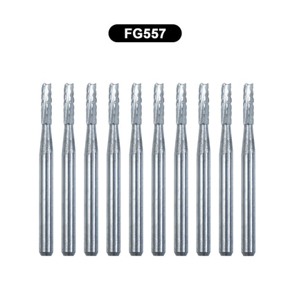 10Pcs/Box WellCK FG Bur Dental Carbide Burs Pear-Shaped Type Dia 1.6mm For High Speed Tungsten Steel Burs FG330 FG556 FG245 FG34