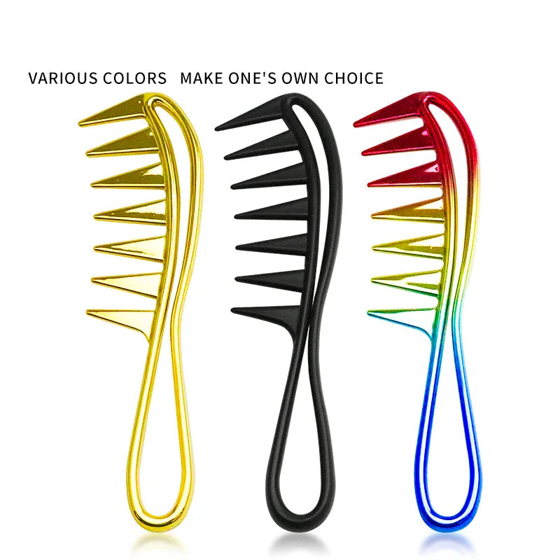 Hairdresser Portable Multi Color Wide Teeth Shark Plastic Hair Comb Detangler Curl Massage Hairdressing Brush Salon Styling Tool