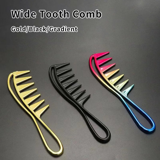 Hairdresser Portable Multi Color Wide Teeth Shark Plastic Hair Comb Detangler Curl Massage Hairdressing Brush Salon Styling Tool