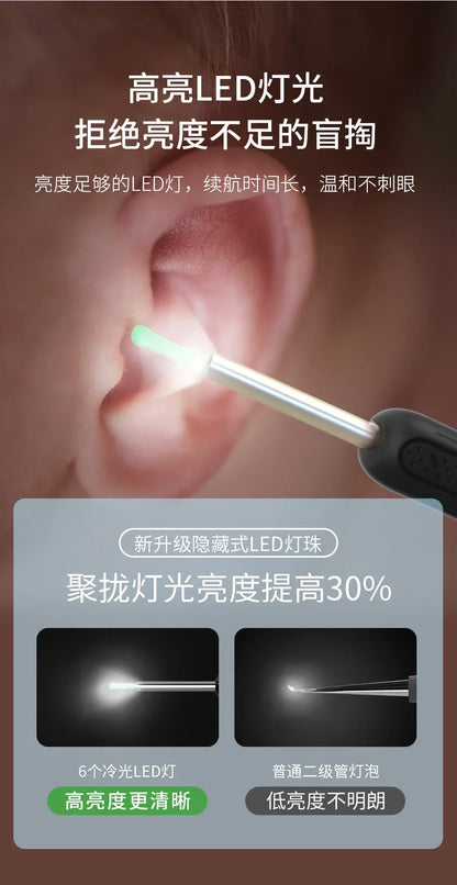 Wireless WiFi Ear Pick Otoscope Camera Borescope Luminous Ear Wax Cleaning Teeth Oral Inspection Health Care Ear Cleaner