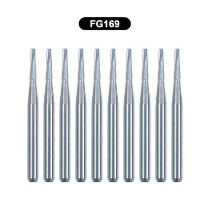 10Pcs/Box WellCK FG Bur Dental Carbide Burs Pear-Shaped Type Dia 1.6mm For High Speed Tungsten Steel Burs FG330 FG556 FG245 FG34