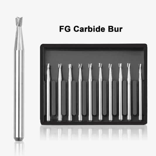 10Pcs/Box WellCK FG Bur Dental Carbide Burs Pear-Shaped Type Dia 1.6mm For High Speed Tungsten Steel Burs FG330 FG556 FG245 FG34