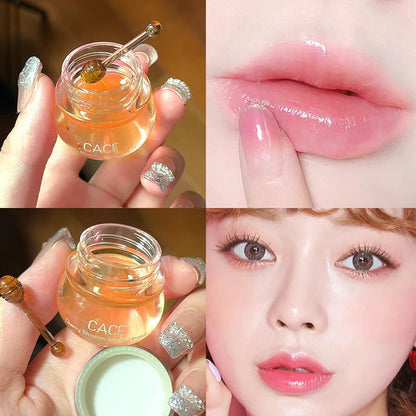 Cherry Blossom Honey Lip Balm Moisturizing Anti-Wrinkle Fade Lip Lines Anti-crack Jelly Lip Balm Lip Natural Skin Care Products