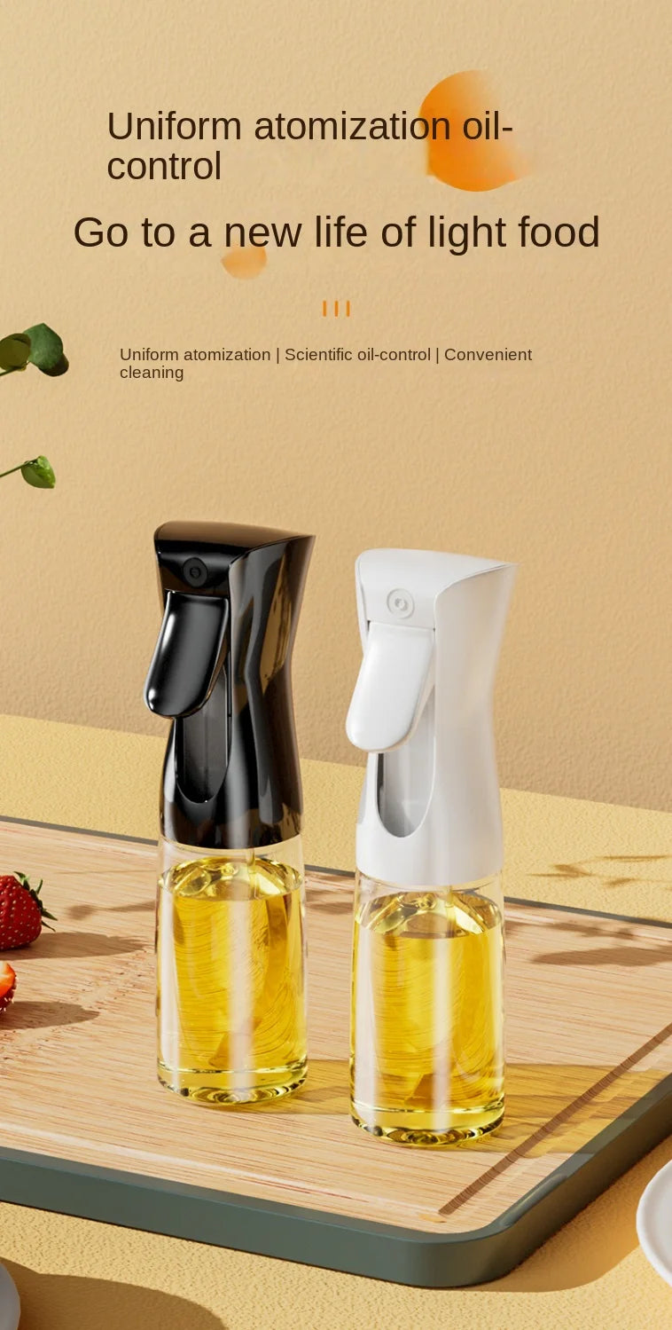 1Pc 200/300/500 ML Oil Spray Pot Kitchen Household Edible Olive Oil Spray Bottle Atomized Misty Oil Tank Air Fryer Spray Bottle