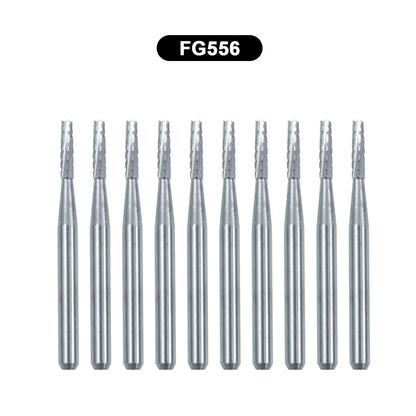 10Pcs/Box WellCK FG Bur Dental Carbide Burs Pear-Shaped Type Dia 1.6mm For High Speed Tungsten Steel Burs FG330 FG556 FG245 FG34