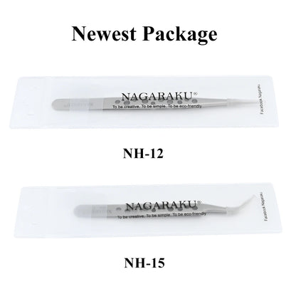 NAGARAKU 1 Pair Eyelashes Tweezers Set Volume Accurate Isolate Pincet Stainless Eyebrow Lash Extensions Tweezer Makeup Tools